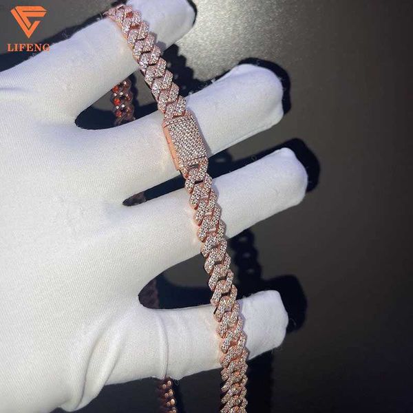 Guter Preis für roségoldene plissierte faszinierte brillante Dogag Zirkon Schmuck HipHop Tenniskette Halskette für Männer