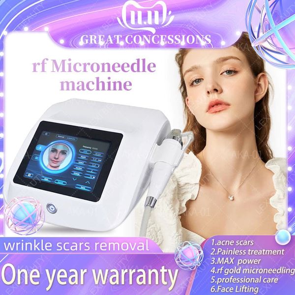 Máquina de beleza Microneedle Radiofrequência Máquina Profissional Remoção de cicatriz de acne para melhoria da pele facial