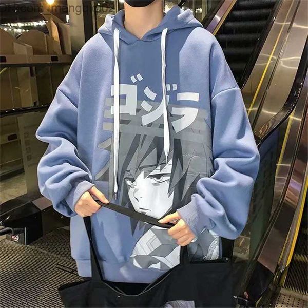 Erkek Hoodies Sweatshirts Erkekler/Kadınlar Hoodie Büyük Boyu 4xl Anime Giyim Şeytan Killer Kaii Baskılı Fugang Giyuu Unisex Sweatshirt Hip Hop Street Giyim Z230818