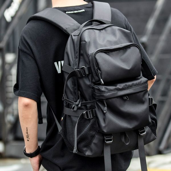 Schultaschen verkaufen sich gut. Lässiger Street-Style-Männerrucksack mit großer Kapazität, 17-Zoll-Laptop-Reiserucksack, Tiding University College-Schultasche 230817