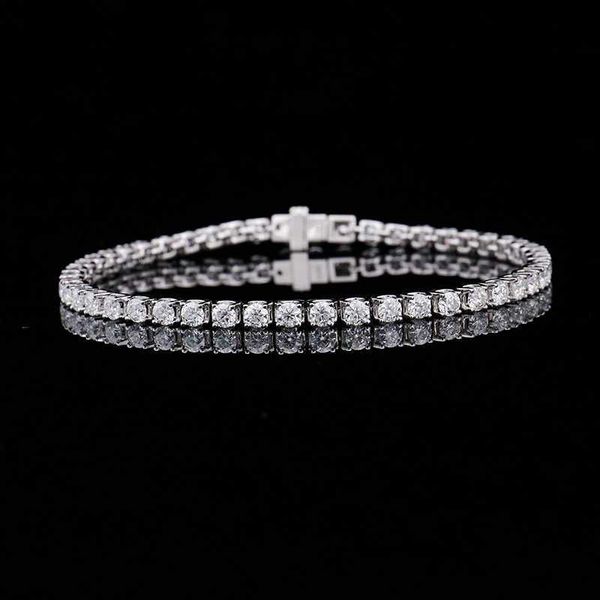 Gioielli Provence personalizzati 4 mm 5 mm def vvs rotondi brillante taglio moissanite tennis ottimo regalo per l'anniversario