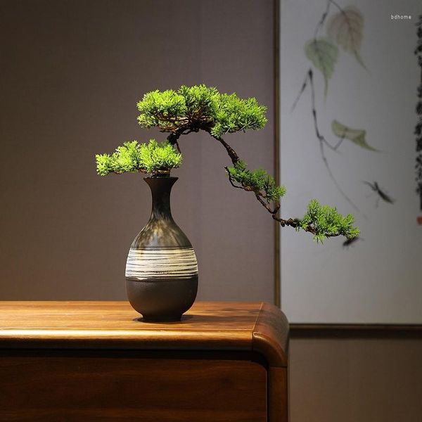 Декоративные цветы китайский стиль симуляция гостеприимного и зеленого растительного украшения комната дома