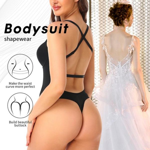 Kadın şekillendiricileri Kadınlar tanga shapewear karın kontrolü dalma davetiyesi sırtsız bel gövdesi şekillendirici sütyen bodysuit fajas