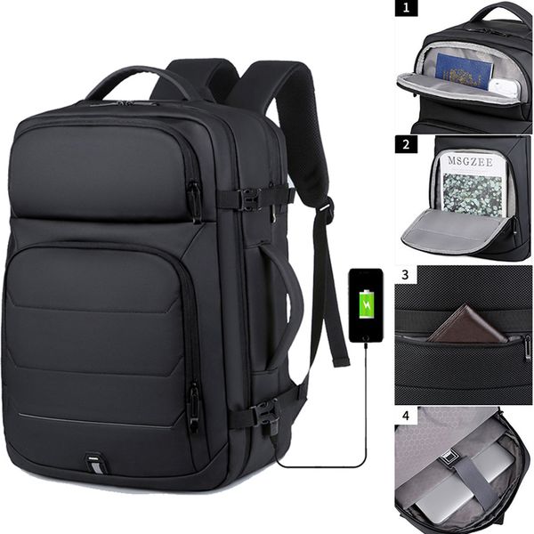 Mochilas escolares masculinas de laptop de 17 polegadas de 17 polegadas Backpacks de notebook à prova d'água Backpack de pacote de viagens esportivas USB para masculino 230817
