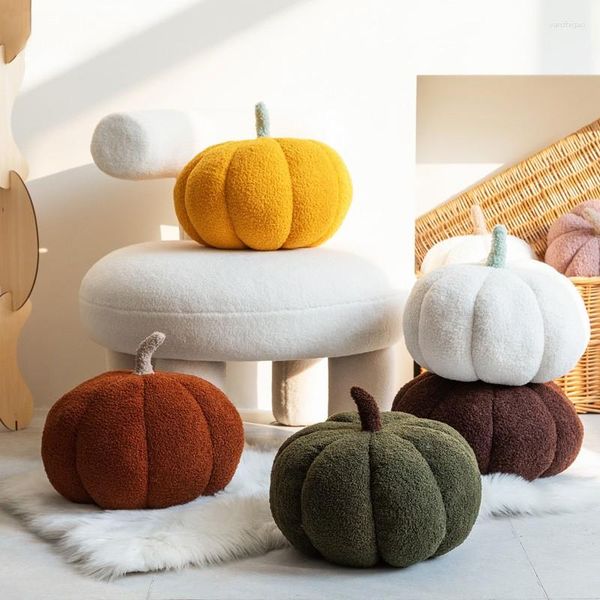 Pillow Croker Horse Horse Fluffy Pumpkin Throw - Solid Color Ins Nordic Style Sofá sofá para quarto de sala