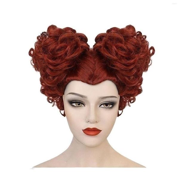PROPRIETÀ DI PARTY Anime Christmas Hocus Pocus 2 Cosplay Winifred Film Sanderson Film Wig Wig Curly Hair Halloween Carnival Hairpice Cos