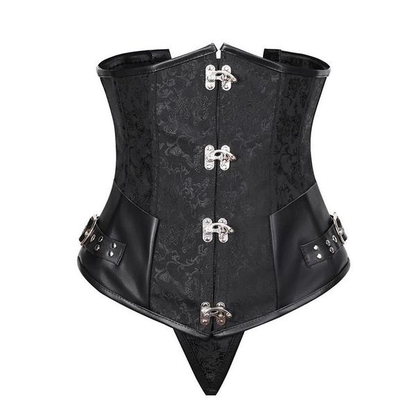 Bustiers Corsets Basque Costume Clubwear Gothic Женская стальная сталь -стимпанк Корсет верхний верхний доставка плюс.