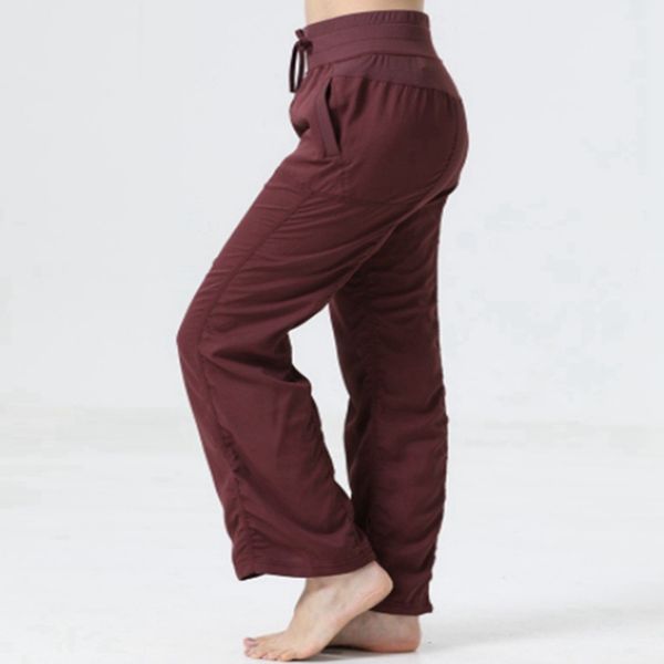 Женские женские штаны Lu-88 Capris Loose Trabout Dance Studio Sports для женщин повседневная спортивная йога длинные брюки штанов с длинными штанами.