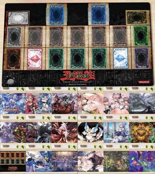 Mouse pads polso yugioh tappetino tappetino maestro di collegamento zone mago ragazza commerciale game game mat tappetino tappetino tappetino r230818