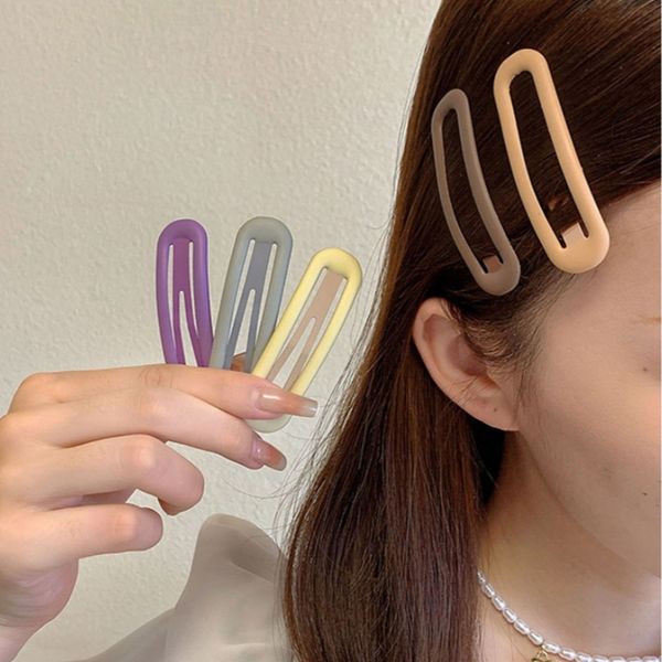 AFSHOR NEW 6pcs/SET Hair Clips BB Hair Candy Color Metal Barrettes для детей детей Женщины девочки взрыв укладки волос аксессуары оптом