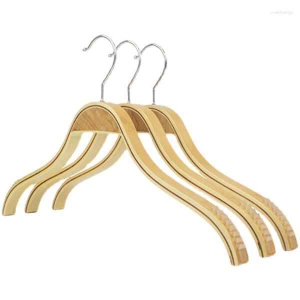 Kleiderbügel 32 cm glattem massivem Holzbügel Nicht-rutschfeiner NOTRACE-Standard Velvet Langable Tubularhemd ideal für schlanke Wäscheraum