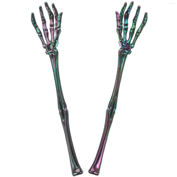 Spoons 2 pezzi Mano realistica Scarico di plastica Scarica Decorazioni di Halloween ABS Prop Horror Party Forniture