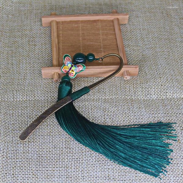 Металлическая закладка винтажный подарок ветра творческие канцелярские товары китайский стиль агат подарки