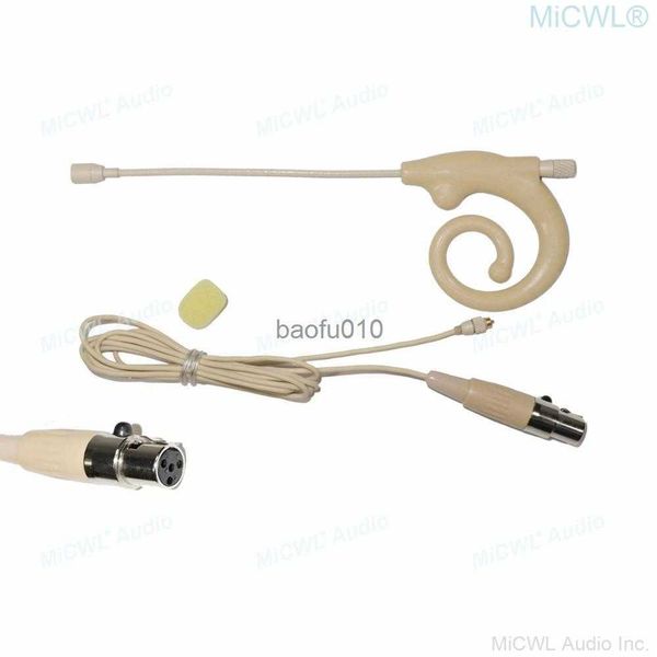 Mikrofone MICWL Abneigungsfähiger Snail -Ohrset -Haken -Headset -Mikrofon für Shure Wireless Sender Mini Ta4f XLR HKD230818