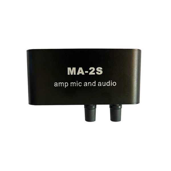 Mikrofone 6,5 mm dynamisches Mikrofon 3,5 mm Kondensator Mikrofonkopfhörerverstärker Audiovorverstärker Mischplatine MA-2S HKD230818