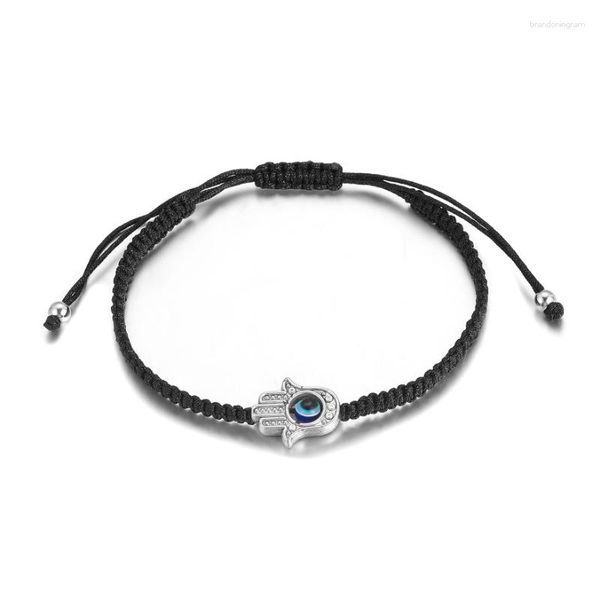 Charm-Armbänder, gewebtes Armband für Damen, Ethno-Stil, Teufelsauge, Handweberei