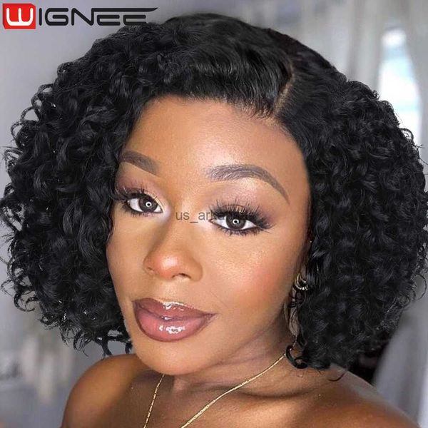 Perucas sintéticas wiglee curta peruca curly perucas de cabelo sintético perseguir preto perucas laterais cacheadas na venda perucas de peruca sintética para mulheres hkd230818