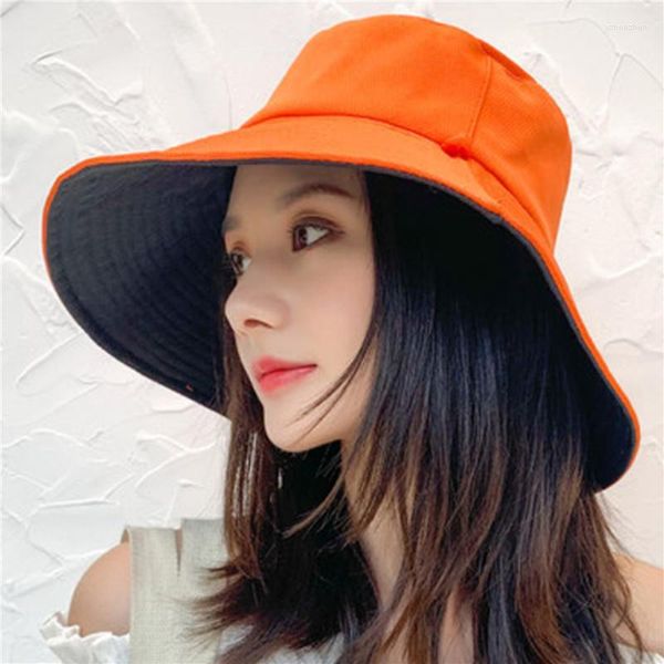 Berets Fashion Casual Sun Buckte Hat Шляпа широкая полная складная анти-UP Flat Fraterman Cap Summer Женщины Удобная панама женщина