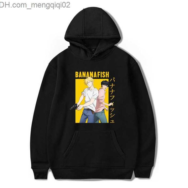 Felpa con cappuccio da uomo Felpa di abbigliamento da strada anime Banana Fish harajuku carino fusta casual giapponese hip hop hop hop unisex fumetto fumetto cool maschi maschi Z230818