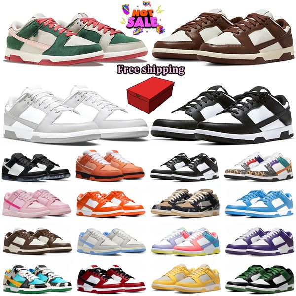 Con il designer di scatole Og Dunks1 Mens che corre in spedizione gratuita Spedizione gratuita 20 ° anniversario Cacao Wow Red Panda sblocca il tuo spazio Archeo Brown Men Sneakers Sneakers Trainer