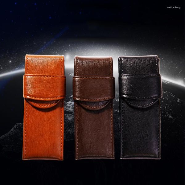 Pennello a doppio pacchetto portatile Materiale PU Copertura a due pacchetti a colori solidi tasca antiscratch manica protettiva