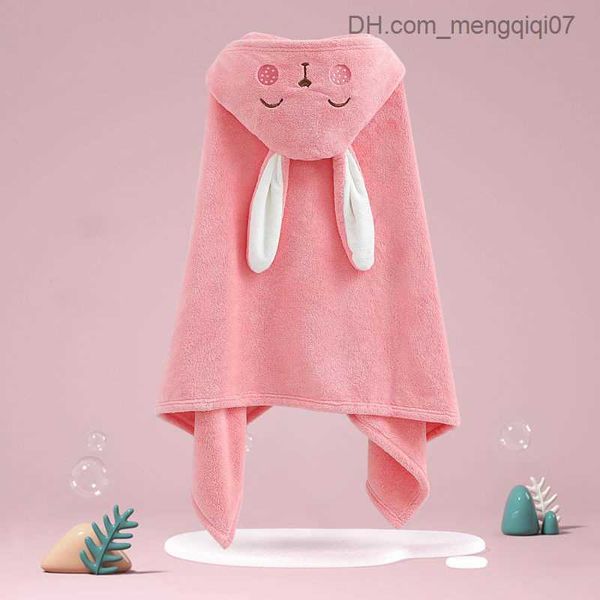 Handtücher Roben Neugeborene dickes weiches Badetuch Koralle Samt Cape Cape Children's Absorbent Hoodie Baby Mehrzweckdecke Z230819