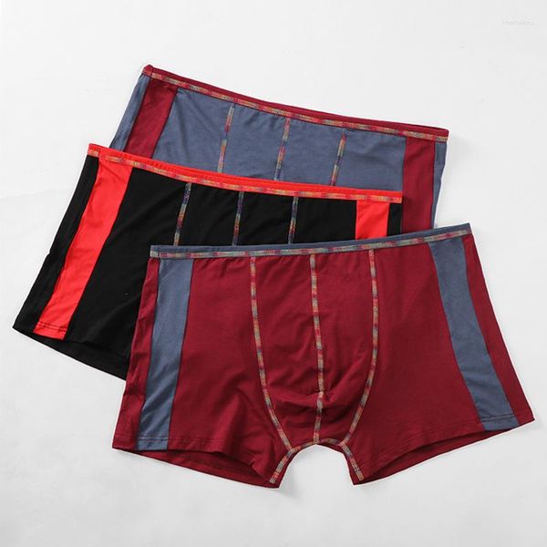 Underpants Plus Size XL-9XL Мужские боксеры красочные полоски боксер для мужчин модные мягкие U-концентрации мужское нижнее белье боксершорты