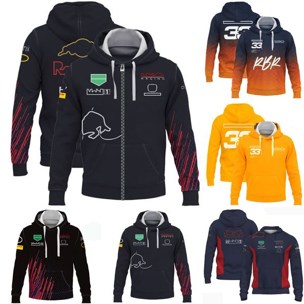 F1 Hoodie Fórmula 1 Team Racing Hoodies Extreme Sports Event Zipper Hoodie de alta qualidade Harajuku Punk Man Jaqueta Pulôver Logotipo do carro Jaquetas bordadas completas