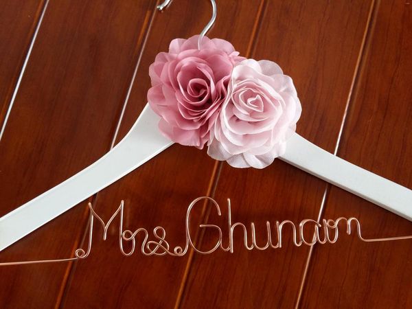 Ganci personalizzati personalizzati per matrimoni personalizzati da sposa da sposa sposa sposa doppia linea