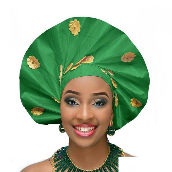 Saç Aksesuarları African Sego Headtie Yeni Türban Aso Oke Gele Moda Headwraps Bırakan Teslimat Ürünleri Dhn5t