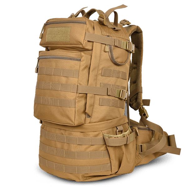 Bolsas escolares 50L de grande capacidade Táticas do Exército Militar Backpack Molle criptografada para caminhada Camp Mochila Militar 230817