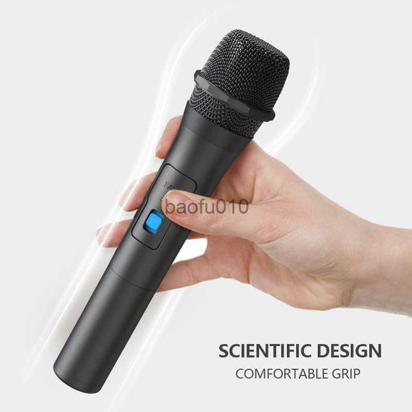 Mikrofonlar Kablosuz Mikrofon Sistem Kitleri USB Alıcı Elde Taşıyıcı Karaoke Mikrofon Ev Partisi Akıllı TV Hoparlör Şarkı Söyleyen Mikrofon HKD230818