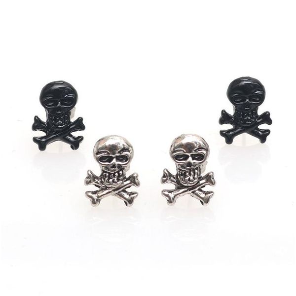 Stud Hip Hop Punk Rock Männer Frauen Retro SKL Ohrringe Paar Party Dekoration Halloween Geschenkgroßhandel 1 Paar Drop Lieferung Schmuck Dhd9r