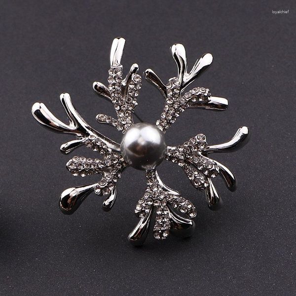 Spettame todox corna eik uomini perla adorabile cristallo semplice e raffinato per pin rhinestone fiore pulsante regali in stile donna