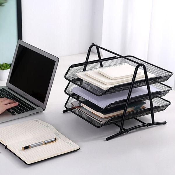 Andere Schreibtischzubehör Office A4 Papier Organizer Dokumentdatei Brief Buchbroschüre Füllstaber Rack Regal Metall Draht Mesh Lagerhalter 230818