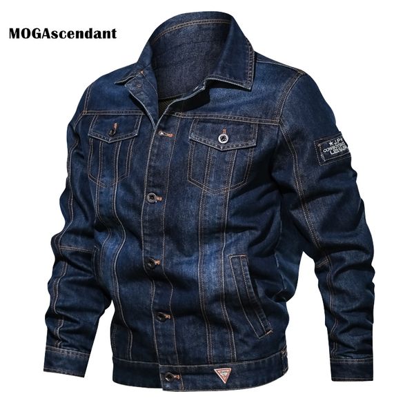 Herrenjacken Herren -Denimjacke Trendy Fashion Ripped Denim Jacket Outwear Jean Jackets Männliche Bomber Windbrecher Cowboymäntel Plus Size 6xl 230817