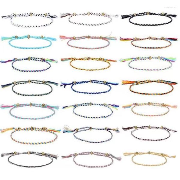 Braccialetti Charm 21pcs/set di armanti colorati alla moda semplice gioielli a corda rossa a mano per gli accessori regalo di compleanno unisex party