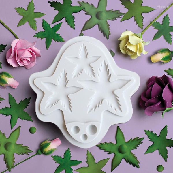 Backformen Kiesegelform für Blumenrektor Modellierung DIY -Kuchen dekorative Schokoladenblätter Silikon Silikon