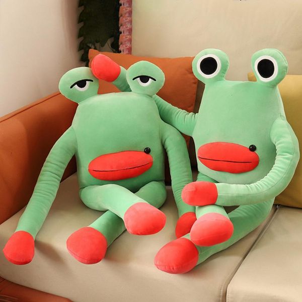 Plüsch Kissen Kissen Plüsch Tierkissen exquisit beruhigende Spielzeugwurst Mundgeburtstag Geschenk Frosch Plüsch Spielzeug Frosch Puppenkissen 230817