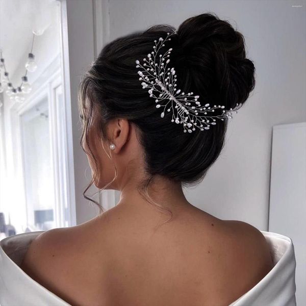 Haarspangen Braut Hochzeit Kämme Perlen Haarnadeln Mode Stirnbänder Kopfschmuck für Frauen Mädchen Party Styling Schmuck Zubehör