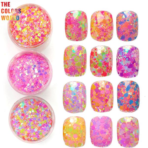 Nagelglitter TCT 569 Chunky Nails Art Decoration Make -up Tumbler Crafts DIY Manicure Festival Accessoires 230816