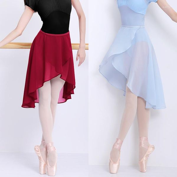 Scappda da palcoscenico 2023 Ballet Women Women Adult Wrap Long Chiffon Tutu Skate Manutenzione Dancia ballerina Dancia ballerina