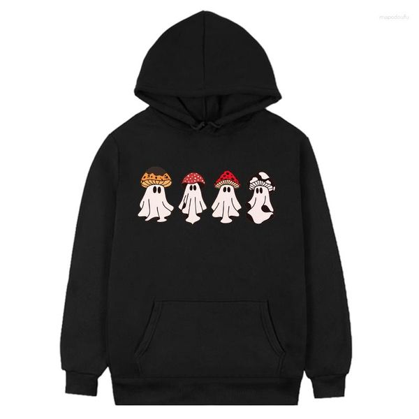 Molho mole -mole Ghost Mushroom Funny Fall Sweatshirt Halloween Mulheres assustadoras roupas de inverno M Roupas M