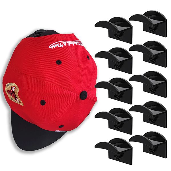 200pcs/lot çok fonksiyonlu şapka saklama sahibi raf beyzbol şapkası kancalar duvar monte asılı gündelik şapka organizatör ev depolama