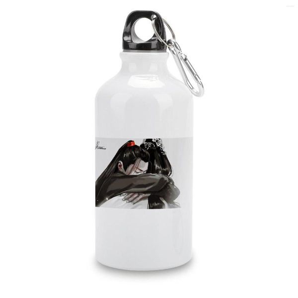 Wasserflaschen Mdzs Die ungezähmte Wangxian -Umarmung Leinwand drucken DIY Sportflasche Aluminium lustige Kaffeetassen Vakuumgrafikkessel