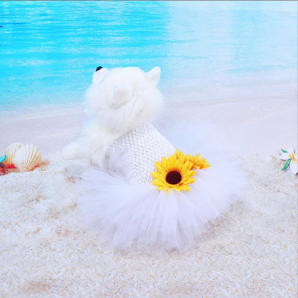 Roupas de vestuário de cachorro gato gato gordura gluz princesa branca tutu vestido de festa animal de estimação e roupas