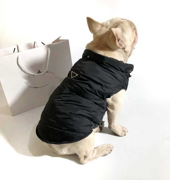 Roupas de cachorro Designer frio Designer meteoril Apparado de cachorro de cachorro à prova de vento Jaqueta de inverno Casaco de estimação de animais de estimação de animais de estimação com chapéus para cães pequenos médios grandes preto 4xl hg