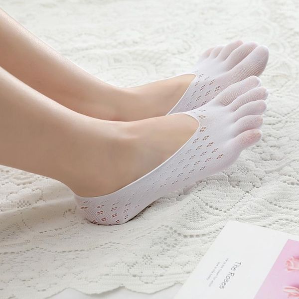 Frauen Socken 10 Paare zeigen einen Finger mit einem Finger-Low-Cut-Liner mit nicht unsichtbarem für Flats Summer ()