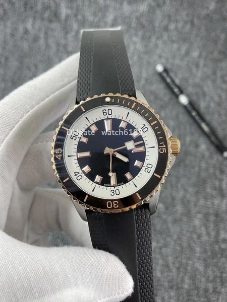 Neue Diving Men's Watch Automatische mechanische Uhren für Man de Luxe Keramik Kalender Display Orange Blue Sport Tape 2813 Bewegung Armbandwatch Luminous Zeiger