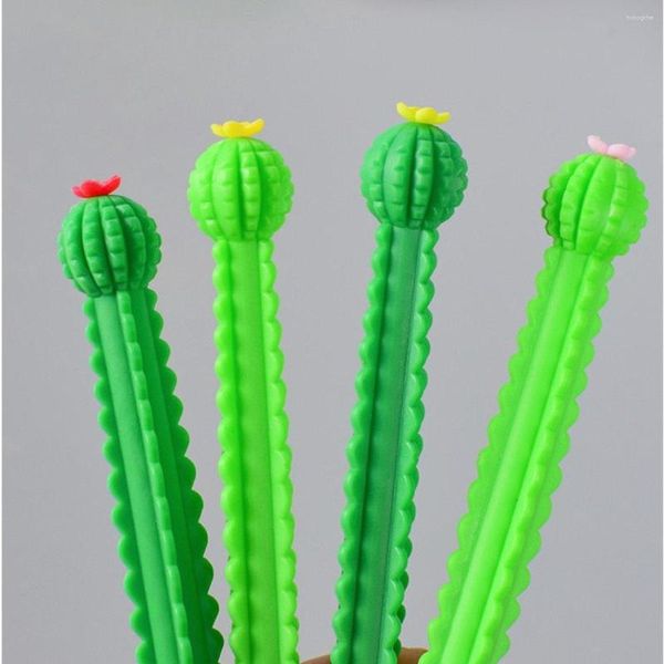 Creative Flower Cactus Pen Office Stationery Students 'Forniture 0,5 mm Black Firma 1pc